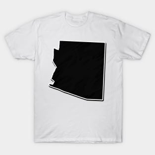 Black Arizona Outline T-Shirt